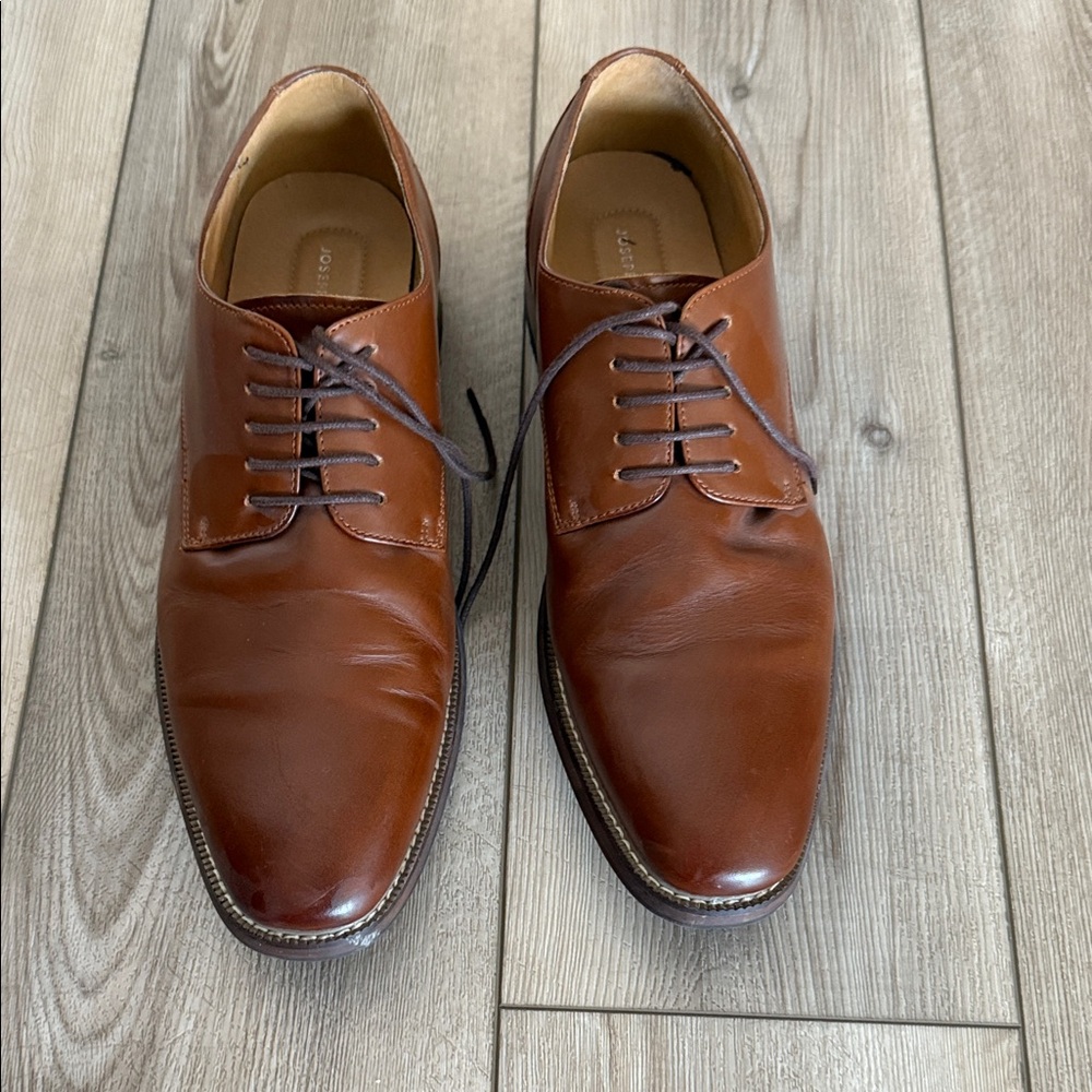 Joseph Abboud Chestnut Leather Oxfords